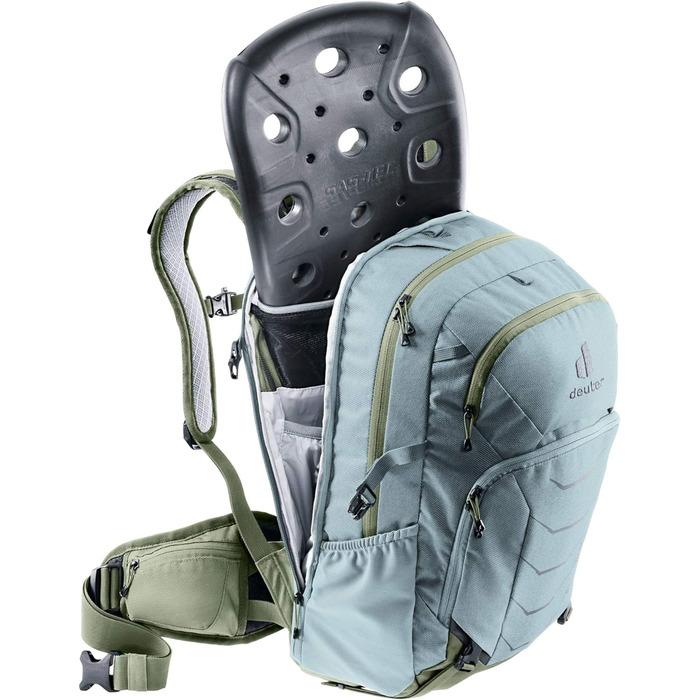 Жіночий велосипедний рюкзак Deuter Attack 18 SL з захистом, 18 л, шавлія/хакі
