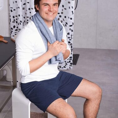 RIDDER Trendy Bad-Hocker, акриловий табурет для ванної кімнати, білий, 39 x 47 x 28 см