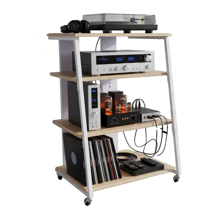 Стеллаж Relaxdays для Hi-Fi апаратури з 4 полицями