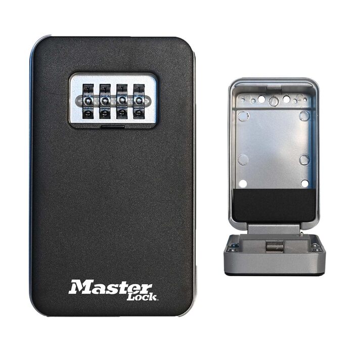 Ключниця Master Lock з кодовим замком для настінного монтажу, середнього розміру, вологозахищена для зовнішнього використання (комплект з кріпленням)