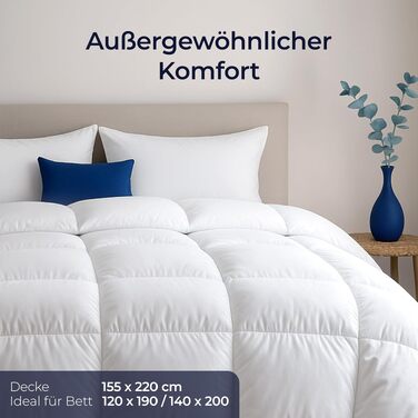 Зимова ковдра Dreamzie Komfort 135x200 см, пухова наповнювач 650 г/м², тепла та м'яка