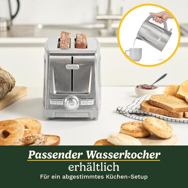 Тостер Cuisinart Core Collection на 2 тости | Для хліба Artisan | Режим для бейглів | Підйом тостів Quickview™ | Функція розморожування та підсмажування однієї скибки | Нержавіюча сталь