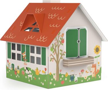 Дитячий картонний будиночок Spielhaus XXL 120x115x113 см для саду та дому