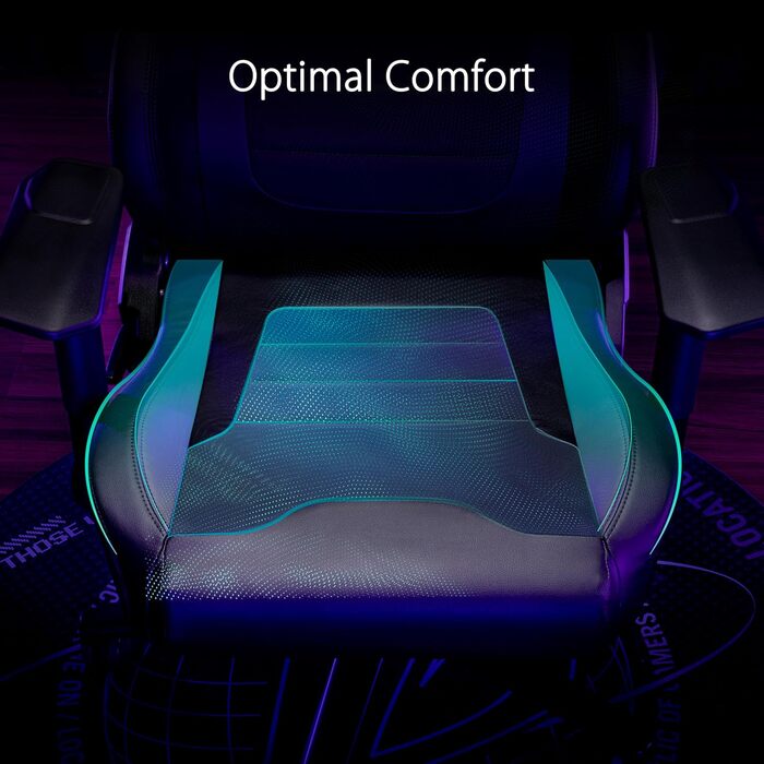 Ігровий крісло ASUS ROG Aethon (чорний, ергономічний, сталевий каркас, підтримка попереку)