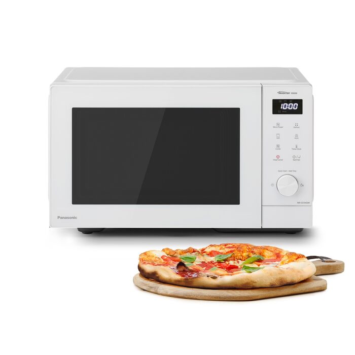 Мікрохвильова піч Panasonic NN-GD35HBGTG з грилем та функцією пароварки, 23 літри, біла
