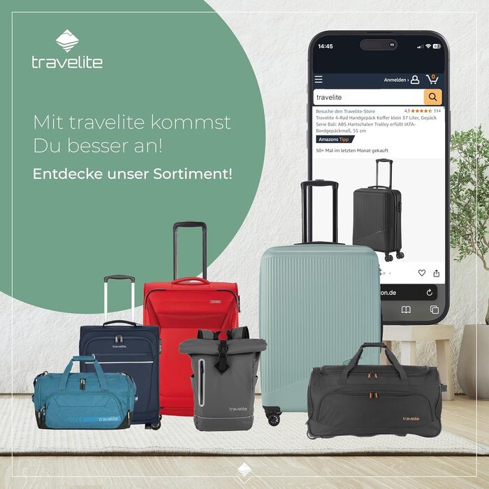 Дорожня сумка на колесах Travelite Basics Fresh L, 89 л, лілова, 71 см