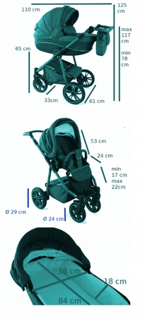 Дитячий візок 2в1 Krasnal BabyFIL, екошкіра + льон