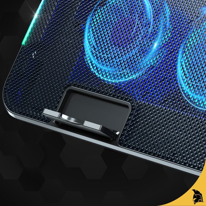 Охолоджувач для ноутбука Empire Gaming Guardian C600 (12''-15.6''), 6 вентиляторів, RGB-підсвітка, 5 рівнів висоти та знімний тримач