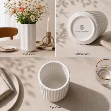 Ваза Lyngby Porcelæn H20.5 см біла – класичний данський дизайн