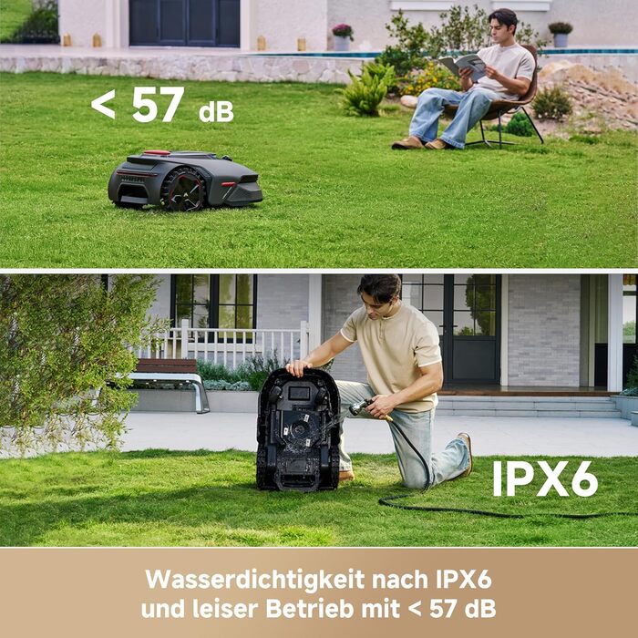 Робот-газонокосарка MOVA LiDAX Ultra 1200 без дроту, до 800 м², LiDAR 3D картографування, AI Vision, зріз 5 см, U-подібна траєкторія