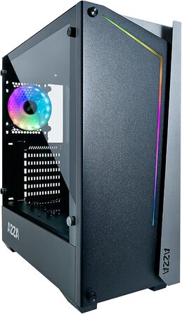 Комп'ютерний корпус AZZA Apollo 430B-DF2 чорний/сірий, загартоване скло, ATX Mid-Tower