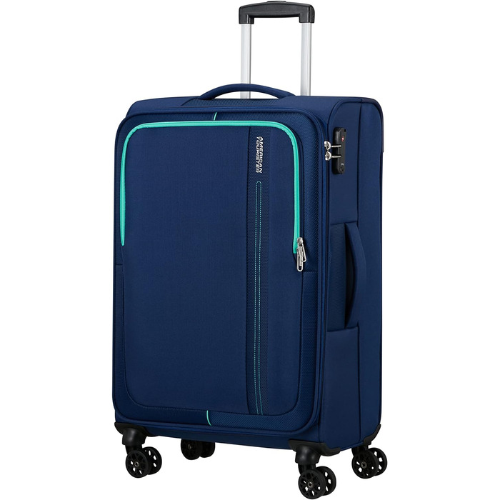Валіза American Tourister Sea Seeker Spinner M 68 см 61 л синя (Combat Navy)
