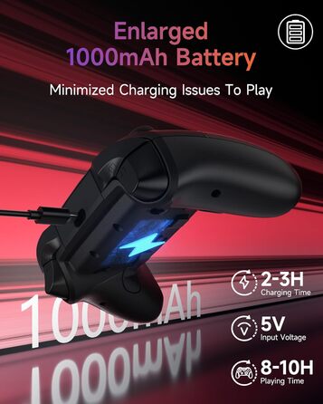 Бездротовий геймпад EasySMX X20 для PC, Switch та смартфонів: RGB підсвітка, Hall-ефект стіки, механічні кнопки, гіроскоп 6 осей, Bluetooth (Чорний)