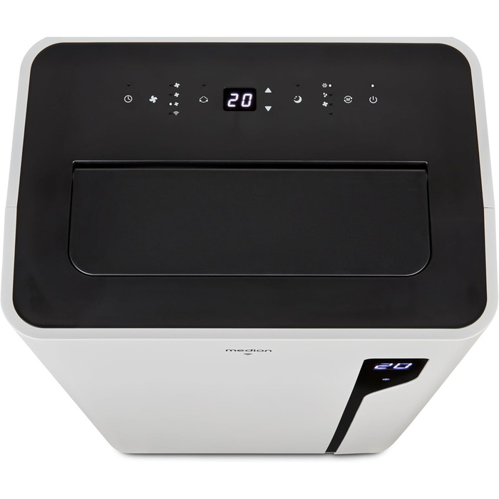 Мобільний кондиціонер MEDION P901 12000 BTU з пультом та Wi-Fi, 3-в-1 (охолодження, осушення, вентиляція), для приміщень до 32 м², білий