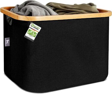 HENNEZ Кошик для зберігання IKEA Кошики, сумісні з IKEA KALLAX Полиця - Кошик для зберігання дров Малий антрацит - Коробка для зберігання Полиця Кошик для зберігання - Паперова коробка Повстяний кошик Складний кошик для білизни (40 л, чорний)