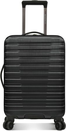 Жорсткий валіза U.S. Traveler Boren 22'' з полікарбонату, чорний, з USB, 8 спінінг-коліс, алюмінієва ручка, для ручної поклажі