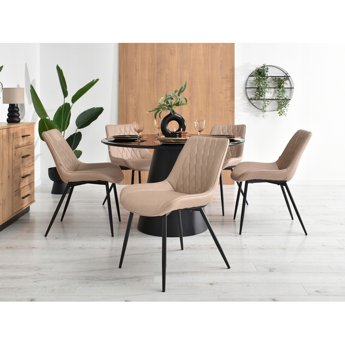 Стілець Mebel-Partner, тканина, бежевий, 1 шт.