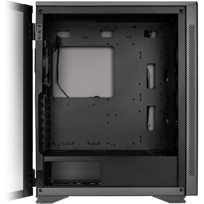 Корпус для ігрового ПК Kolink Stronghold Prism RGB чорний, EATX, Mesh-панель, відкидна дверцята із загартованого скла, 4x 120 мм ARGB вентилятори, Midi Tower