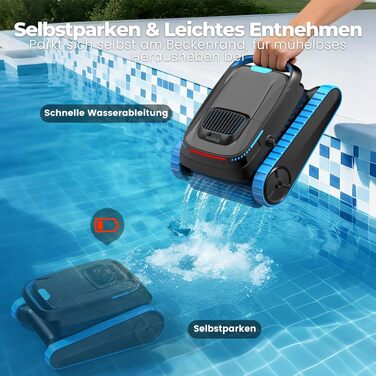 Робот-пилосос для басейну PC20 Poolroboter (2026) з Wi-Fi, очищення дна, стін та водної лінії, до 170 м²