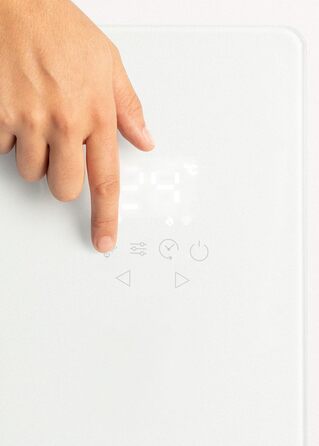 Електричний скляний конвектор CREATE/WARM CRYSTAL 2500W, Wi-Fi, тиха робота, чорний