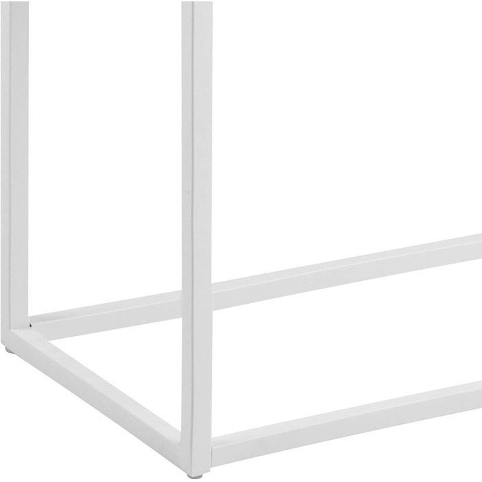 Консольний стіл AC Design Furniture Nino з 1 полицею, білий металевий, індустріальний стиль, для вітальні та передпокою, 79,5x80,5x26 см