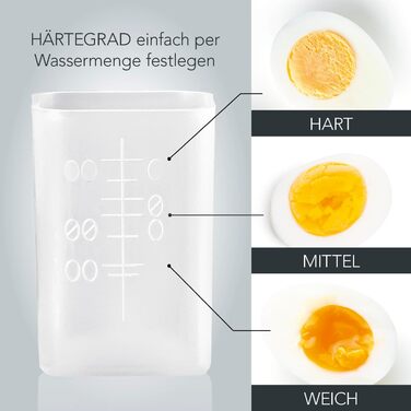 Електрична яйцеварка GOURMETmaxx на 2 яйця, енергозберігаюча, компактна, BPA free, з мірним стаканом і голкою, чорна