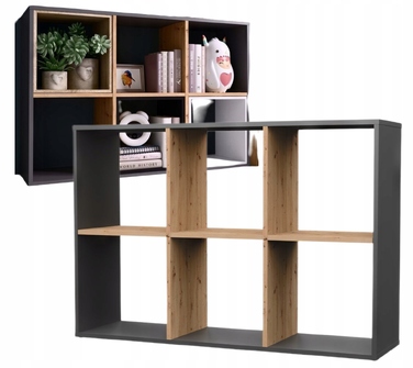 Стелаж TopEshop 110 см x 75 см x 30 см, антрацит