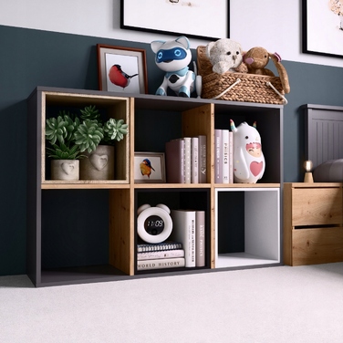 Стелаж TopEshop 110 см x 75 см x 30 см, антрацит