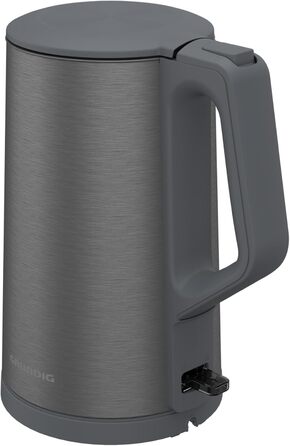 Електрочайник Grundig WK 7340, 2150 Вт, 1,5 л, нерж. сталь, подвійна стінка, авто-вимкнення, Dark Inox