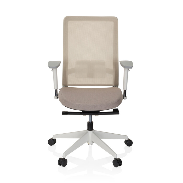Офісне крісло / обертове крісло PURE WHITE сітка / тканина бежева hjh OFFICE