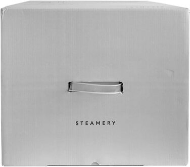 Вертикальний відпарювач Steamery Cumulus No.3 для дому, 1750 Вт, з вішаком і термозахисною рукавичкою, 60 хвилин роботи, видалення складок, чорний/сірий