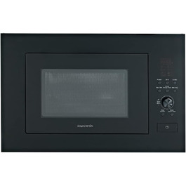 Вбудована мікрохвильова піч WOLKENSTEIN WMW900-25GB EB, 900 Вт, 25 л, 6 режимів, 8 програм, розморожування, LED-дисплей, чорна