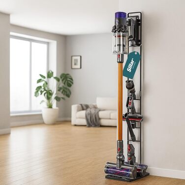 Стійка для бездротового пилососа Dyson V6/V7/V8/V10/V11/V12/V15, Gen5detect Slim - металева підлогова, без свердління, з тримачем для аксесуарів