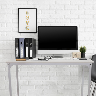 Письмовий стіл для комп'ютера WORKSPACE I 100 x 50 см, білий, hjh OFFICE