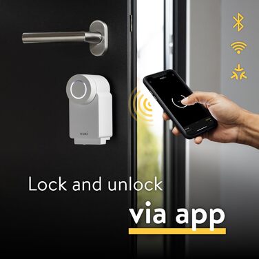 Розумний замок Nuki Smart Lock 3.0 білий, електронний дверний замок для безключового доступу, легке встановлення, сертифікат AV-TEST