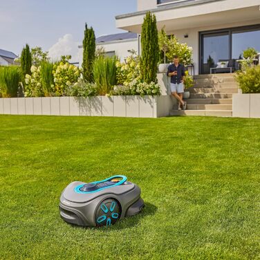 Робот-газонокосачка Gardena Smart Sileno Free Set 600 м²: LONA Intelligence, Trim-to-Edge, без кабелю, тиха робота, керування через додаток (19921-20)