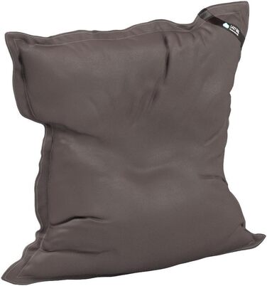 Великий крісло-мішок LAZY BAG Classic XXL 140x180 см, 2-в-1 для сидіння та лежання, наповнювач EPS, знімний нейлоновий чохол, темно-сірий, для дому та вулиці