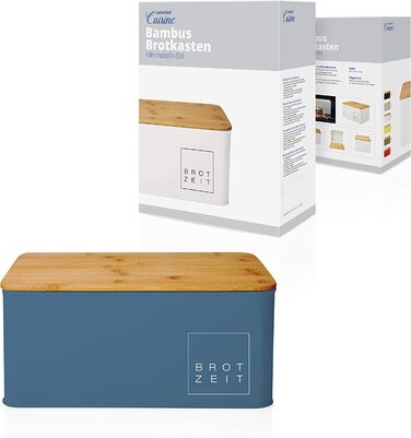 Хлібниця Lumaland Cuisine металева з бамбуковою кришкою 30,5x23,5x14 см, 2в1 контейнер для хліба та дошка для нарізання, світло-сіра