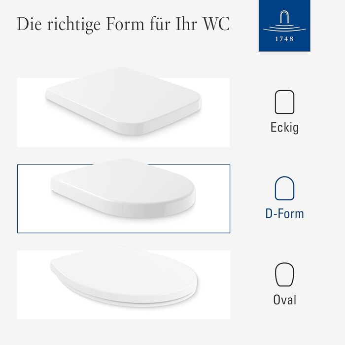 Сидіння для унітаза Villeroy & Boch O.novo D-подібне, біле (Alpin), з мікроліфтом SoftClose, знімне, матеріал Duroplast, 9M38S101
