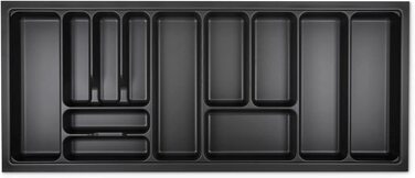Лоток для столових приборів KÖNIG, лавовий сірий, перлова структура, для SO-Box, Blum Tandembox, ModernBox, ширина корпусу 1200 мм (1119x473 мм)