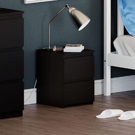 Тумба приліжкова Vida Designs Denver, чорна, 40х29,5х29,5 см