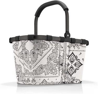 Кошик для покупок Reisenthel Carrybag Frame Bandana White, місткий, водостійкий, з внутрішньою кишенею, білий