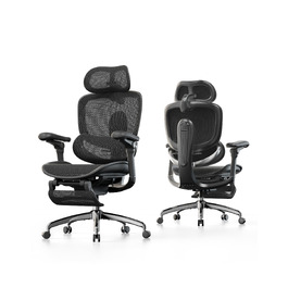 Офісний стілець SIHOO Doro C300 V2 з сітчастою спинкою, регульованими 8D-підлокітниками, підтримкою попереку та 3D-підголівником, білий