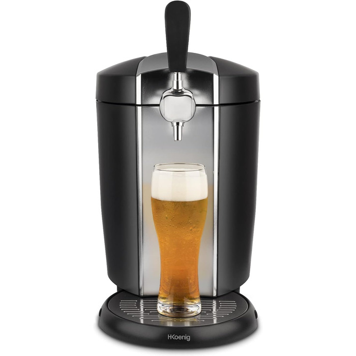 H.Koenig Bierzapfanlage BW1778: Система для пива з нержавіючої сталі, інтегрована охолодження 4°C, сумісна з 5л кегами, професійне використання