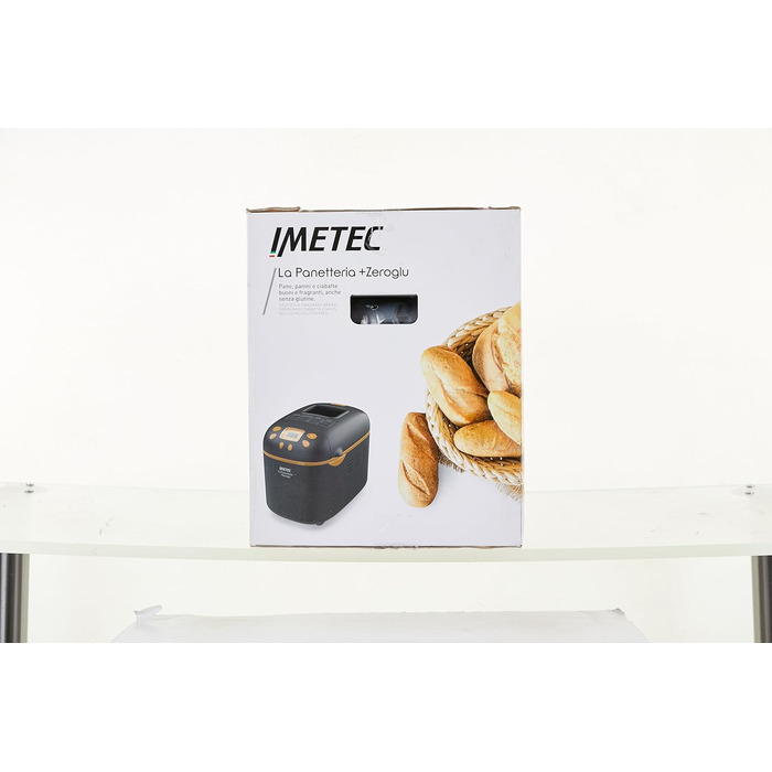 Хлібопічка Imetec La Panetteria +Zeroglu для хліба, чіабати, булочок і кексів з натурального та безглютенового борошна, 20 програм, 2 лопатки, контроль температури, з рецептурником