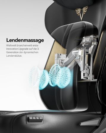 Ігрове крісло AutoFull M6 Ultra 2.0 з функцією масажу, чорне
