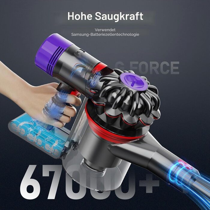 Акумулятор Keenstone V8 8000mAh для пилососа Dyson V8 Absolute, Animal, Motorhead, Fluffy, Slim, Total Clean, Extra (з 3 фільтрами), 8.0Ah