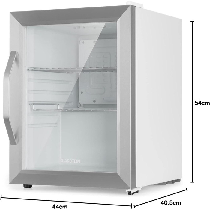Міні-холодильник Klarstein Beersafe Crystal White 33 л з прозорими дверцятами для напоїв та пива
