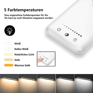 LED настільна лампа SLATOR, димована, 5 кольорів і 10 рівнів яскравості, з USB для зарядки смартфона, нічник, читальна лампа для дітей і дорослих, алюміній, срібляста, модель QM019