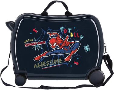 Дитяча валіза Marvel Spiderman, синя, 50x39x20 см, ABS, кодовий замок, 34 л, 1,8 кг, 4 колеса, ручна поклажа